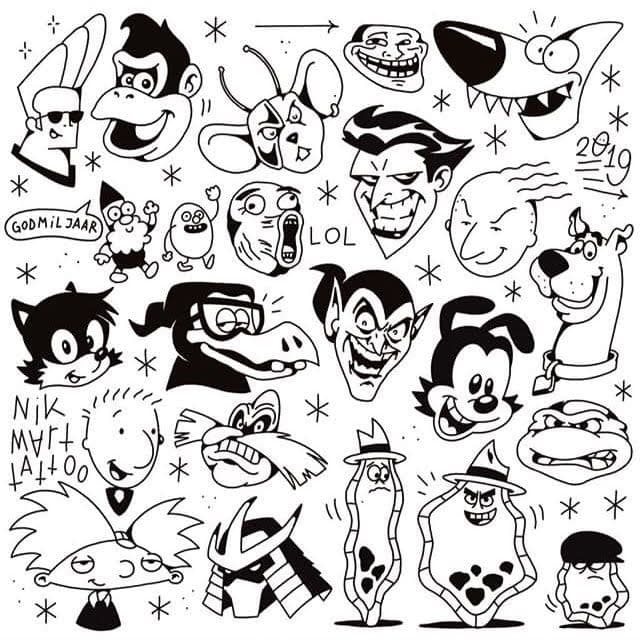 Tatuagem com estilo: Cartoon