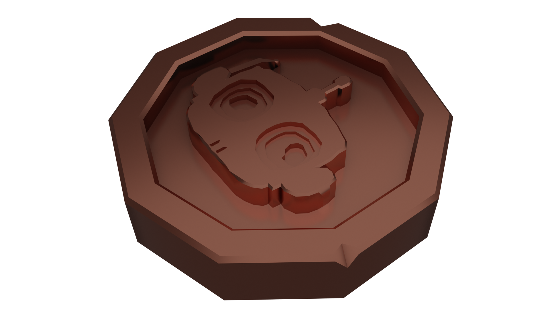 Moeda de bronze com um robo cravado - Conquista de 1 tatuagem criada!